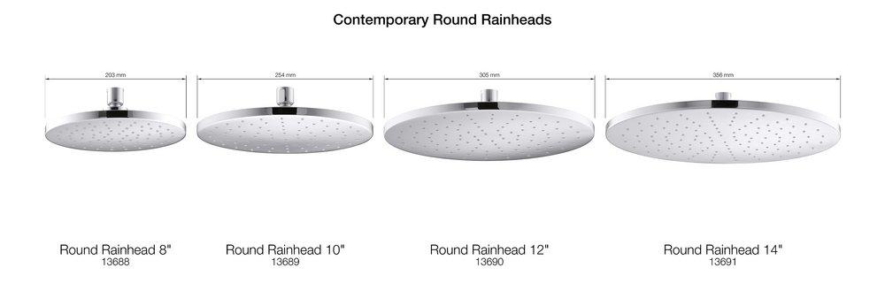 KOHLER Vibrant&reg; Brushed Bronze Single Rain Showerhead 