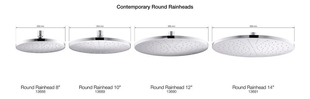 KOHLER Vibrant Brushed Bronze Single Rain Showerhead 