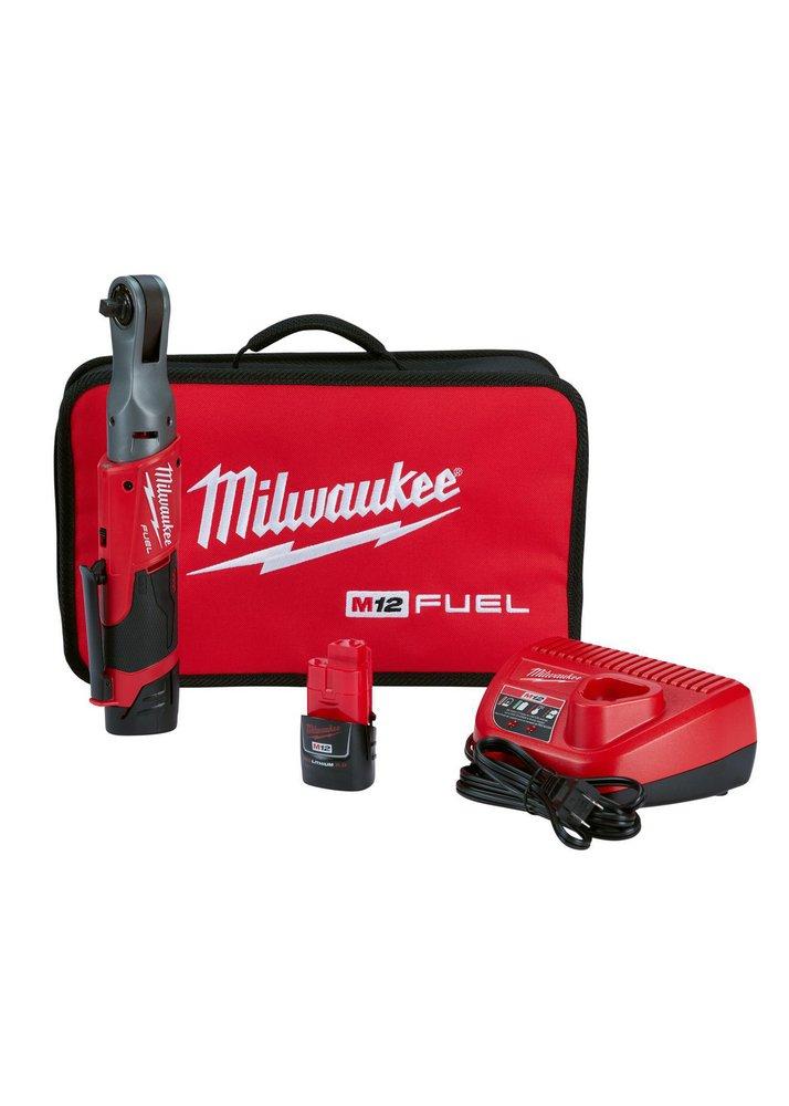Milwaukee&reg; Black 3/8 in. Lithium-ion Ratchet Battery Kit 