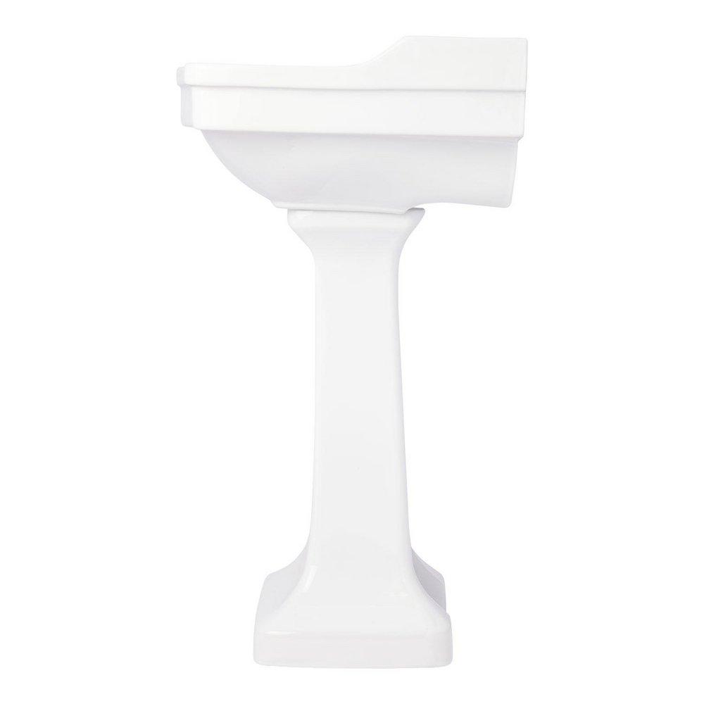 Signature Hardware White Pedestal Bathroom Sink 