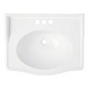 Signature Hardware White Pedestal Bathroom Sink 