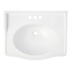 24-1/4 in. Oval Porcelain Pedestal Bathroom Sink in White