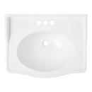 Signature Hardware White Pedestal Bathroom Sink 