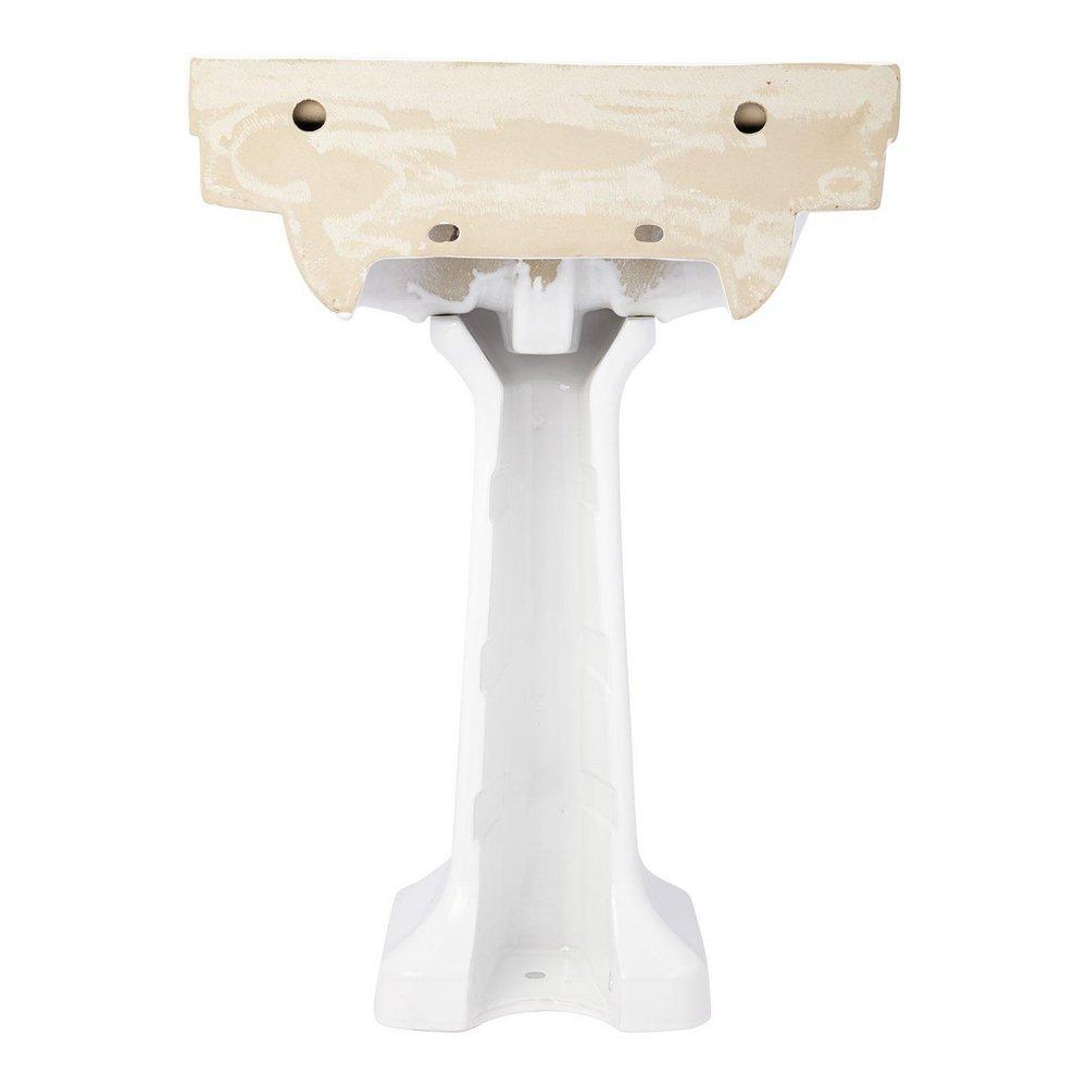 Signature Hardware White Pedestal Bathroom Sink 