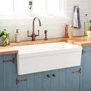 35-1/2 x 19-3/4 in. Fireclay Single Bowl Farmhouse Kitchen Sink in Biscuit