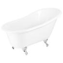Signature Hardware White 61-1/2 x 31 in. Freestanding Bathtub End Drain 