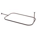 54 in. Wall and Ceiling Mount Rectangular Shower Rod in Oil Rubbed Bronze