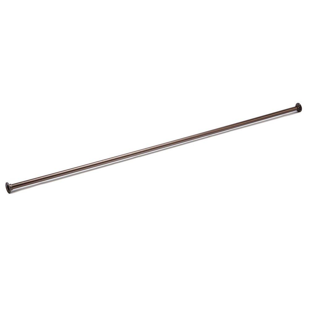 Signature Hardware Oil Rubbed Bronze 84 in. Wall Mount Straight Shower Rod 