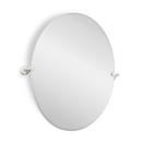 28 in. Oval Tilting Mirror in Polished Nickel