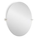 32-1/2 in. Oval Tilting Mirror in Polished Nickel