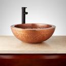 Vessel Mount Bathroom Sink in Antique Copper
