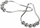 Roller Ball Shower Curtain Rod with 12 Rings in Polished Chrome