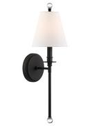 60W 1-Light Candelabra E-12 Incandescent Wall Sconce in Forged Black