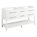 Signature Hardware Bright White 60 in. Floor Mount Vanity 