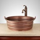 Signature Hardware Copper Vessel Mount Bathroom Sink 