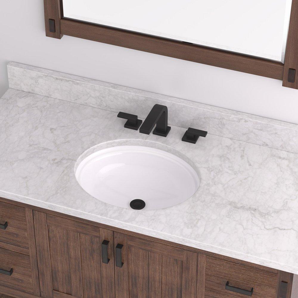 Signature Hardware White 17 x 14 in. 1-Bowl Undercounter Vitreous China Oval Lavatory Sink 