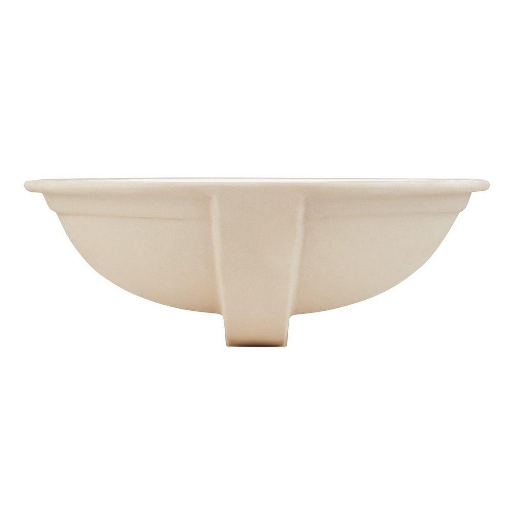 Signature Hardware White 17 x 14 in. 1-Bowl Undercounter Vitreous China Oval Lavatory Sink 