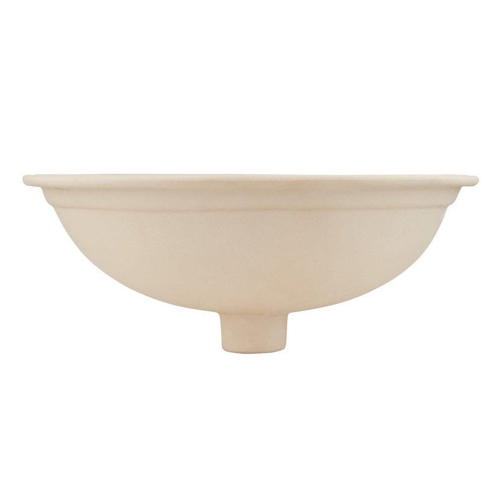 Signature Hardware White 17 x 14 in. 1-Bowl Undercounter Vitreous China Oval Lavatory Sink 