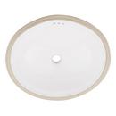 Signature Hardware White 17 x 14 in. 1-Bowl Undercounter Vitreous China Oval Lavatory Sink 