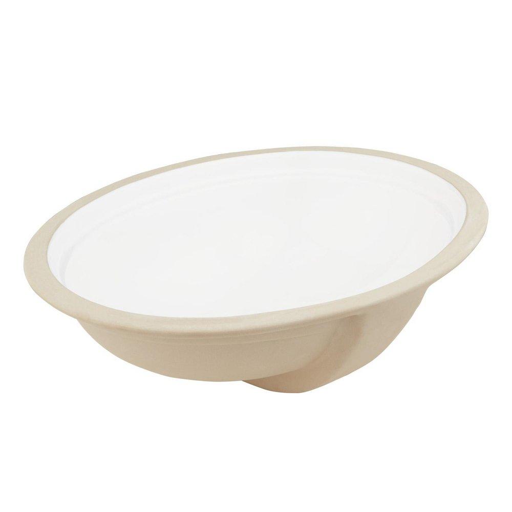 Signature Hardware White 17 x 14 in. 1-Bowl Undercounter Vitreous China Oval Lavatory Sink 