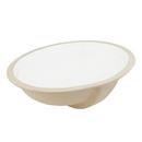 Signature Hardware White 17 x 14 in. 1-Bowl Undercounter Vitreous China Oval Lavatory Sink 