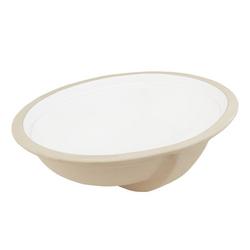 17 in. Undermount Oval Vitreous China Bathroom Sink in White