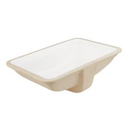 18 in. Undermount Rectangular Vitreous China Bathroom Sink in White