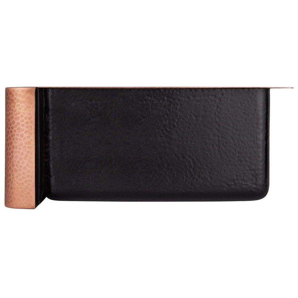 Signature Hardware Antique Copper 33 x 22 in. Copper Single Bowl Farmhouse Kitchen Sink 