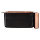 Signature Hardware Antique Copper 36 x 22 in. Copper Single Bowl Farmhouse Kitchen Sink 