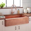 36 x 22 in. Copper Single Bowl Farmhouse Kitchen Sink in Antique Copper