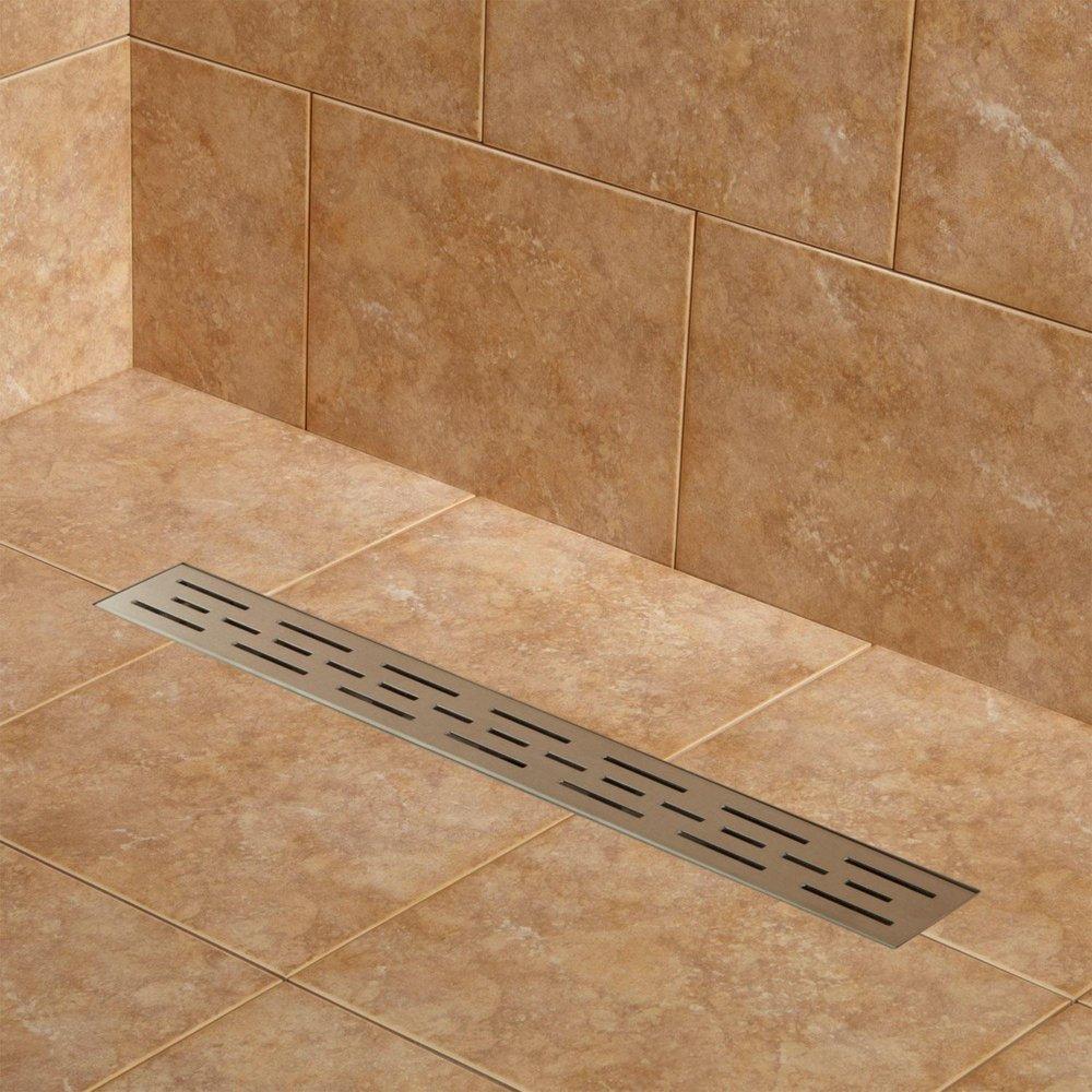 Signature Hardware Brushed Stainless Steel Shower Drain 