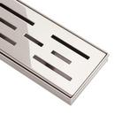 32 in. 304 Linear Shower Drain with Drain Flange in Polished Stainless Steel