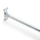 Signature Hardware Chrome CORNER SOLID BRASS SHOWER CURTAIN ROD (60  L X 48  W) - CHROME 