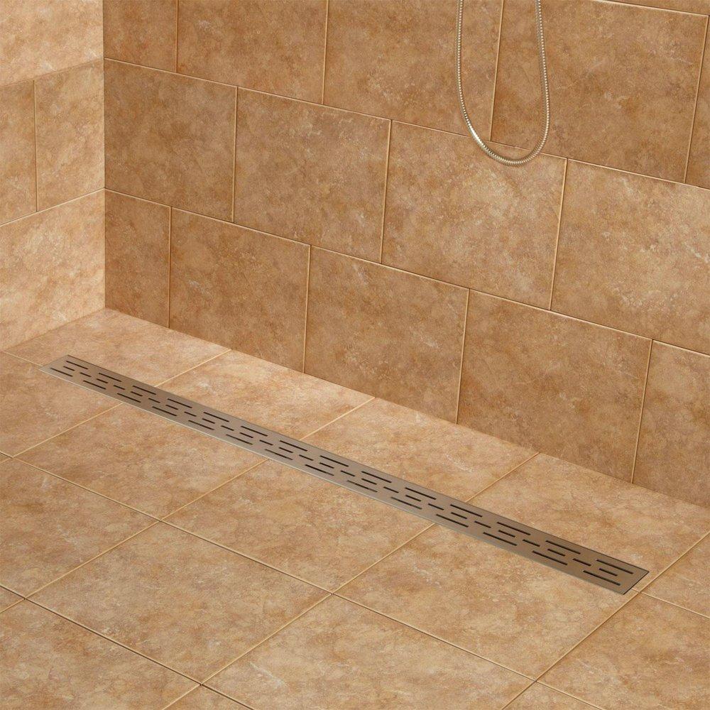 Signature Hardware Brushed Stainless Steel Shower Drain 