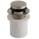 Brass Toe-Tap Drain with Hub Adapter in Brushed Nickel