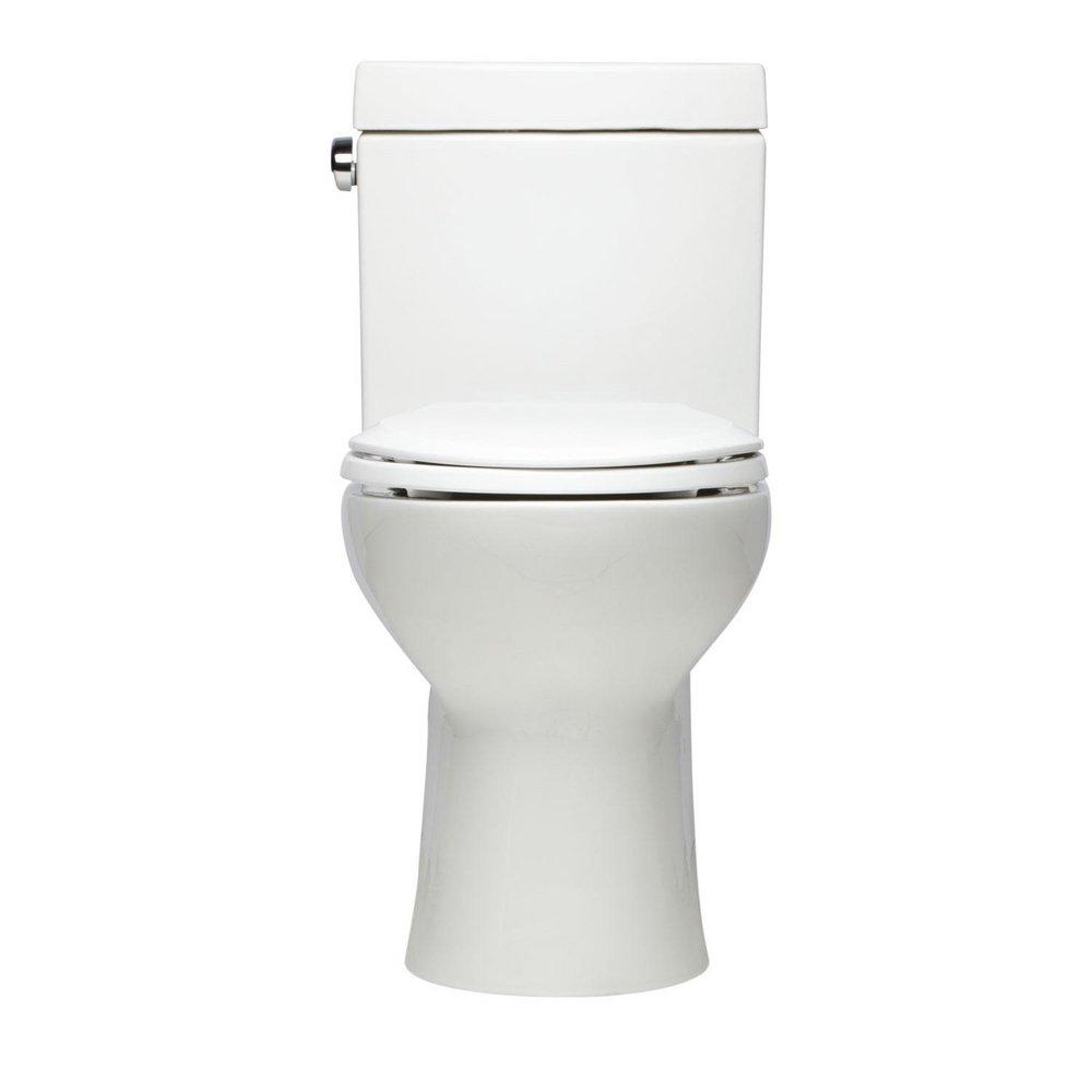 Signature Hardware White 1.28 gpf Elongated Floor Mount Two Piece Toilet 