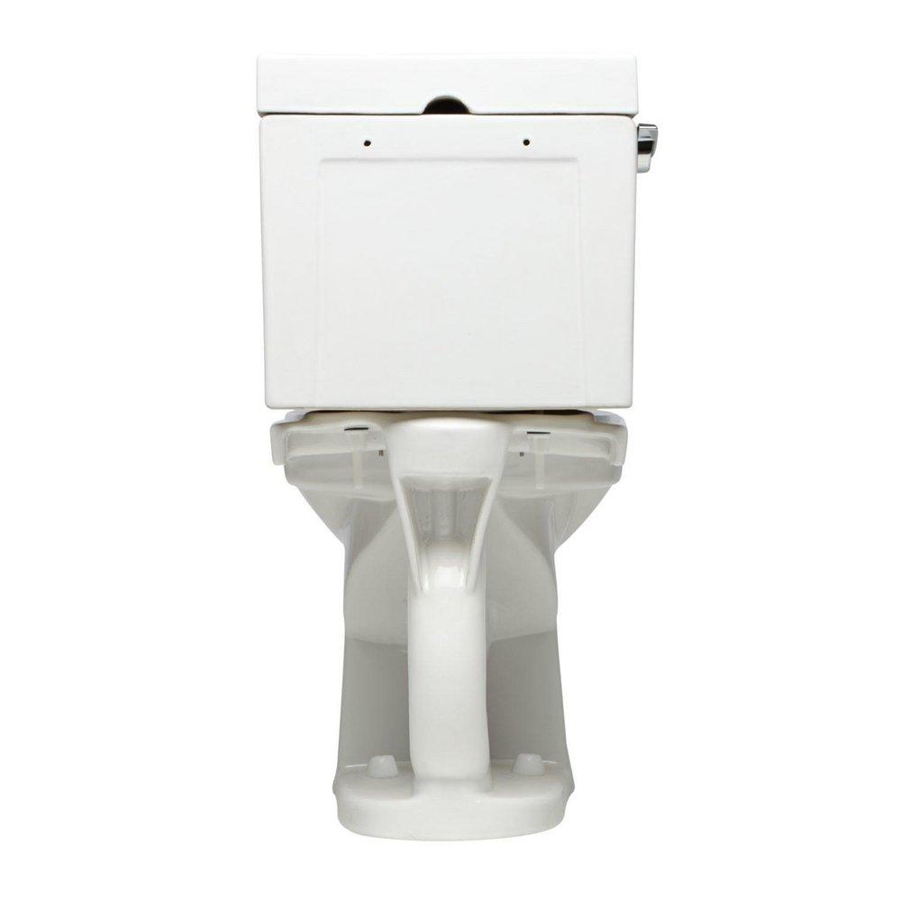 Signature Hardware White 1.28 gpf Elongated Floor Mount Two Piece Toilet 