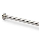 60 in. Wall Mount Straight Shower Rod in Polished Nickel