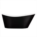 Signature Hardware Black 71-1/8 x 31-1/4 in. Freestanding Bathtub End Drain 