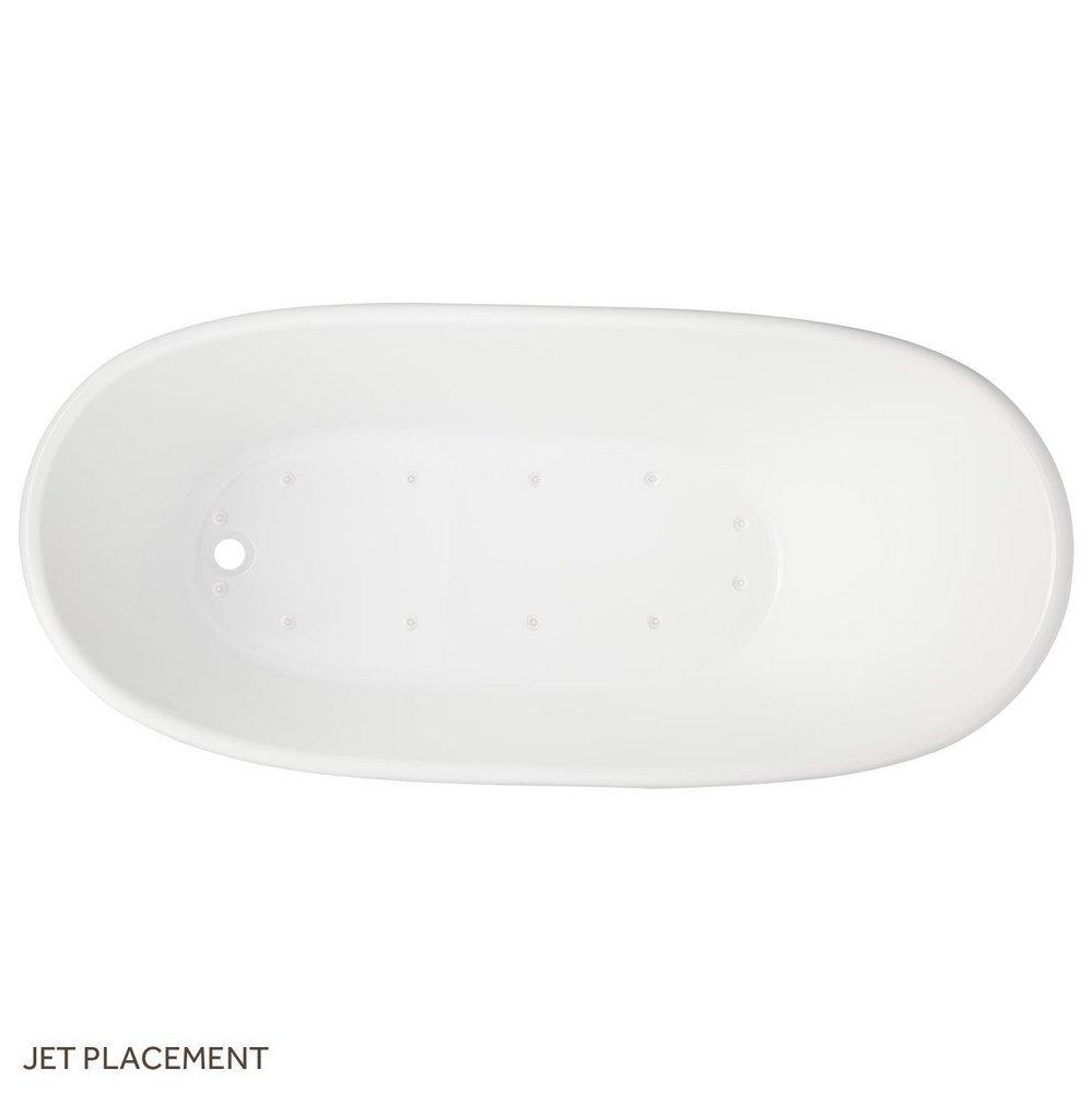 Signature Hardware Black 71-1/8 x 31-1/4 in. Freestanding Bathtub End Drain 