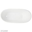 Signature Hardware Black 71-1/8 x 31-1/4 in. Freestanding Bathtub End Drain 