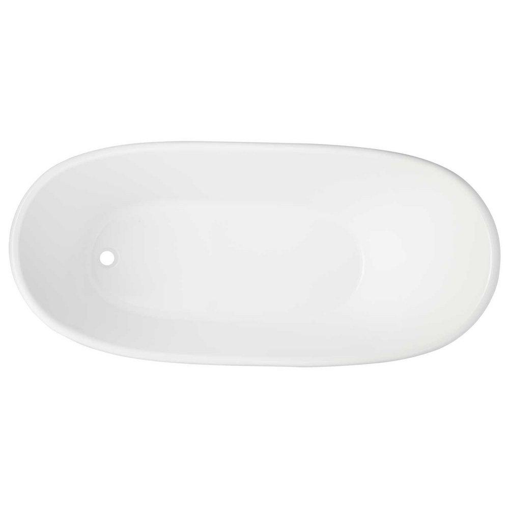 Signature Hardware Black 71-1/8 x 31-1/4 in. Freestanding Bathtub End Drain 