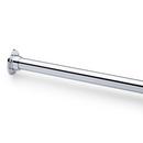 Signature Hardware Chrome 96 in. Wall Mount Round Shower Rod 