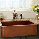 33 x 21-1/2 in. Copper Single Bowl Farmhouse Kitchen Sink in Antique Copper