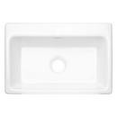 Signature Hardware White 33-1/8 x 22-1/4 in. 1 Hole Cast Iron Single Bowl Drop-in Kitchen Sink 