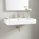 33-1/4 in. Wall Mount Rectangular Porcelain Bathroom Sink in White