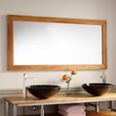 Signature Hardware Natural Wood Rectangular Mirror in Natural Wood 