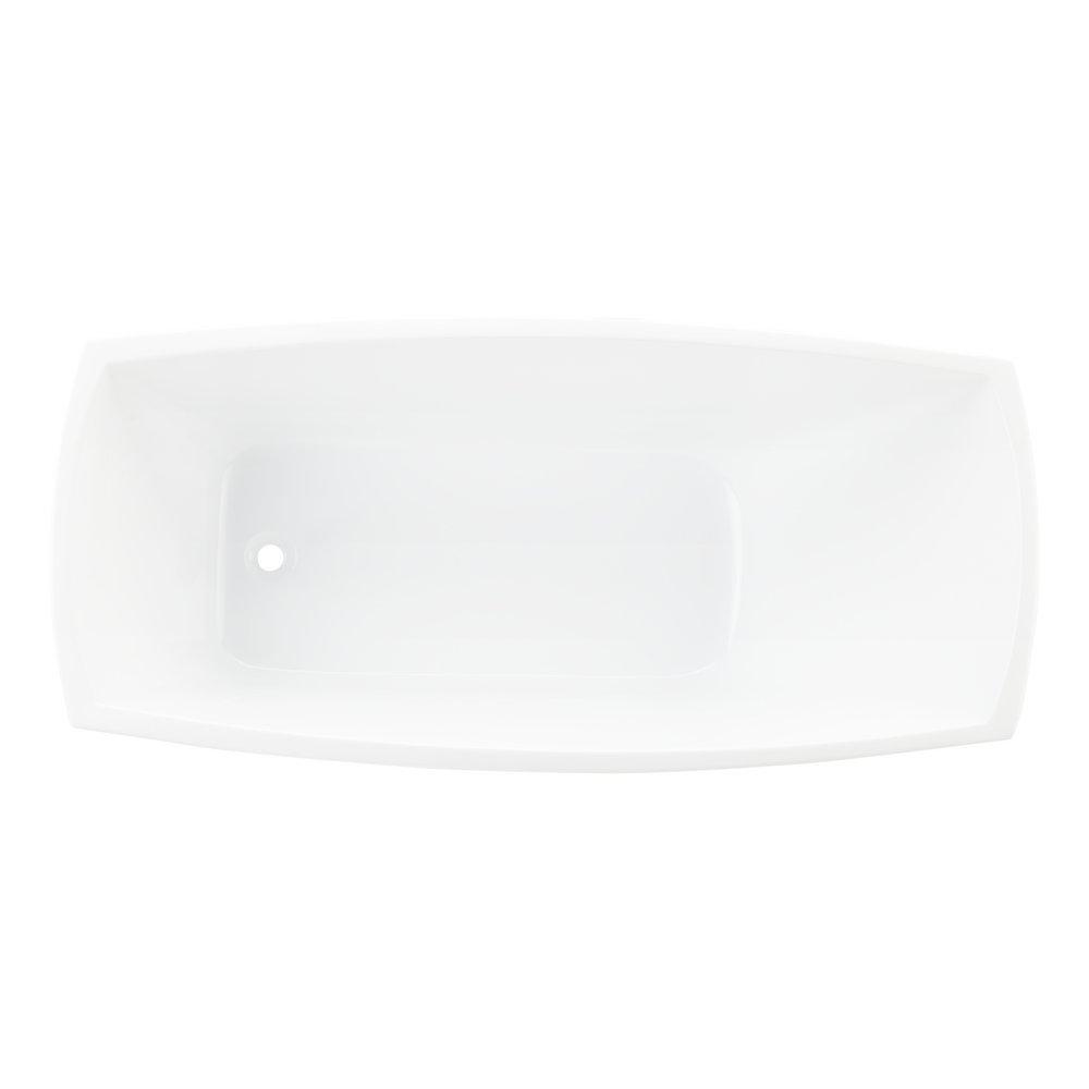Signature Hardware White 67 x 31-1/8 in. Freestanding Bathtub with End Drain 