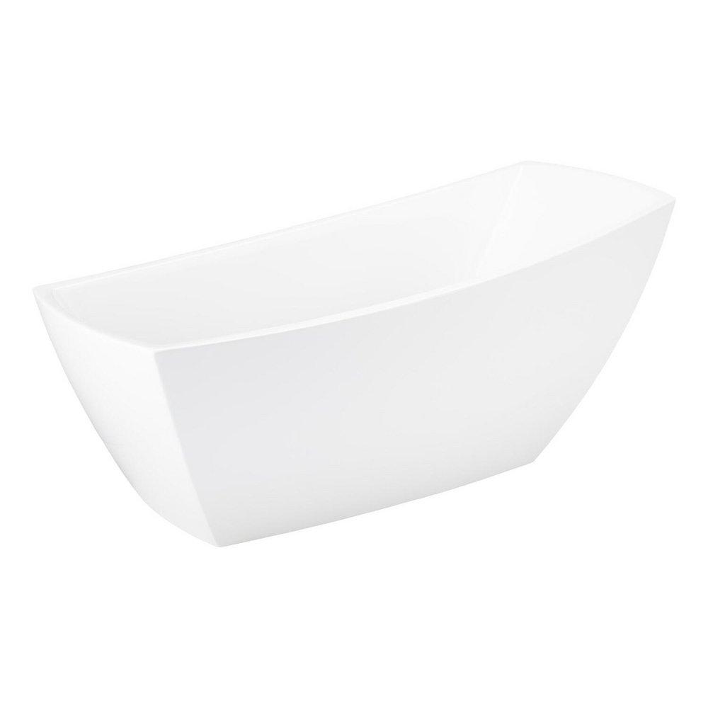 Signature Hardware White 67 x 31-1/8 in. Freestanding Bathtub with End Drain 