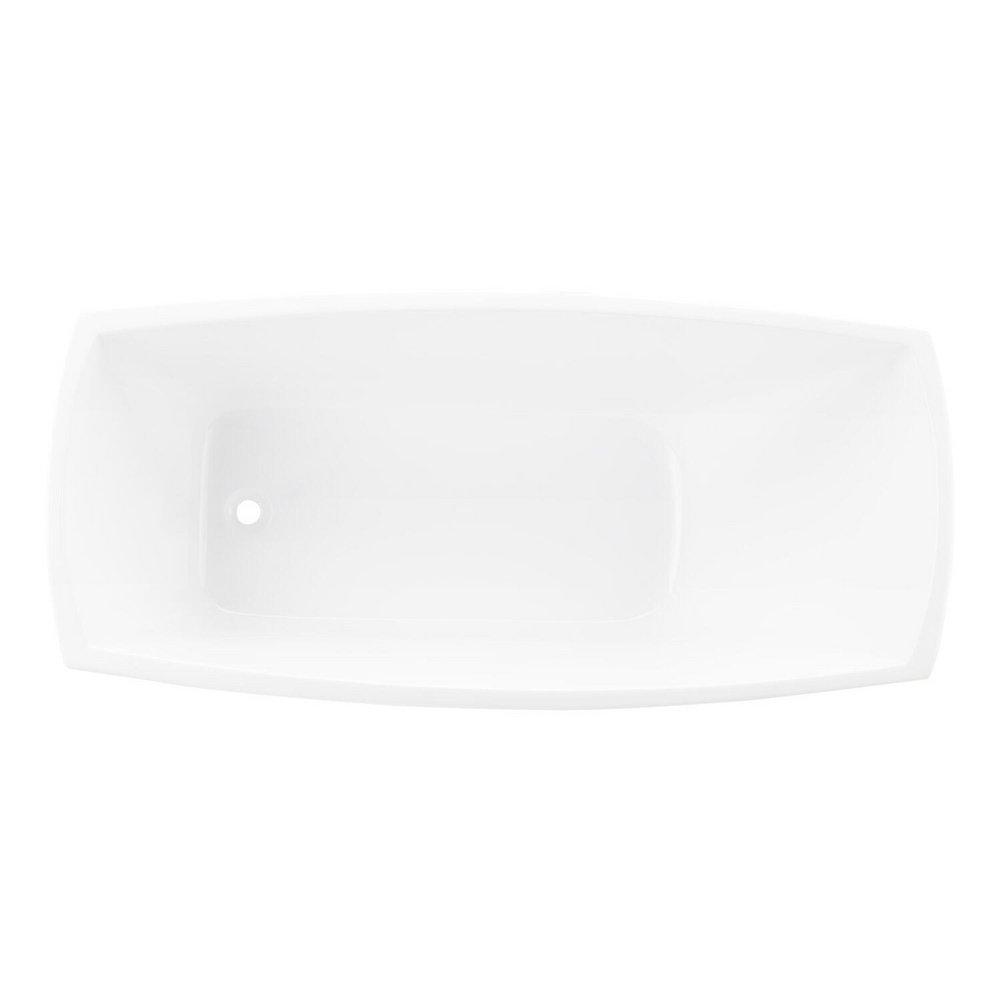 Signature Hardware White 67 x 31-1/8 in. Freestanding Bathtub with End Drain 